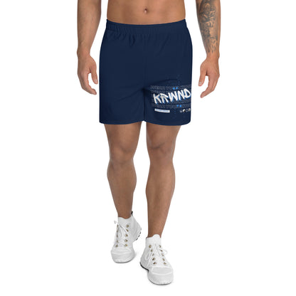 "Wear Your KRWN" Men's Athletic Shorts (Navy)