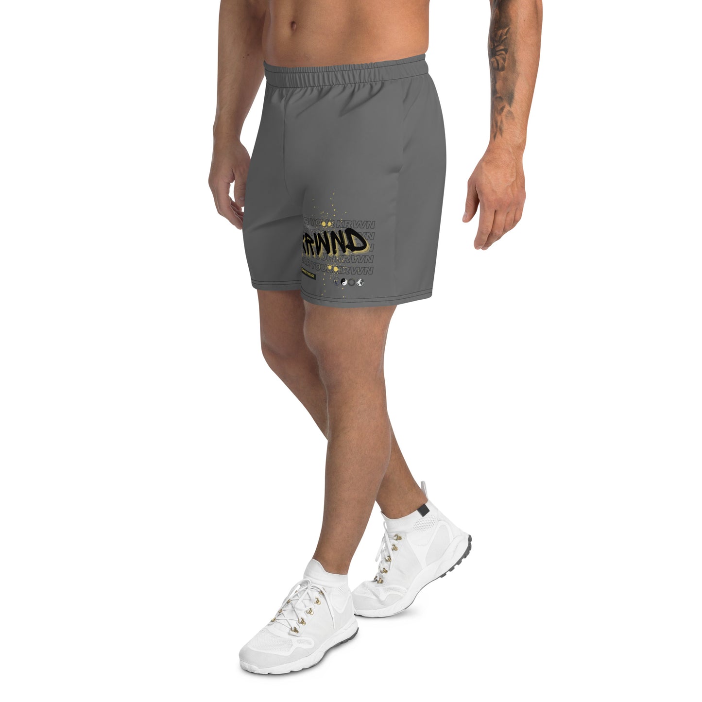 "Wear Your KRWN"  Men's Athletic Shorts (Grey)