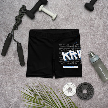 "Wear Your KRWN" Shorts (Black)