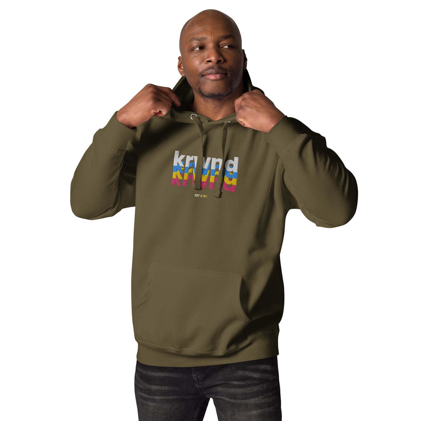 "Rainbow KRWND" Men's Hoodie