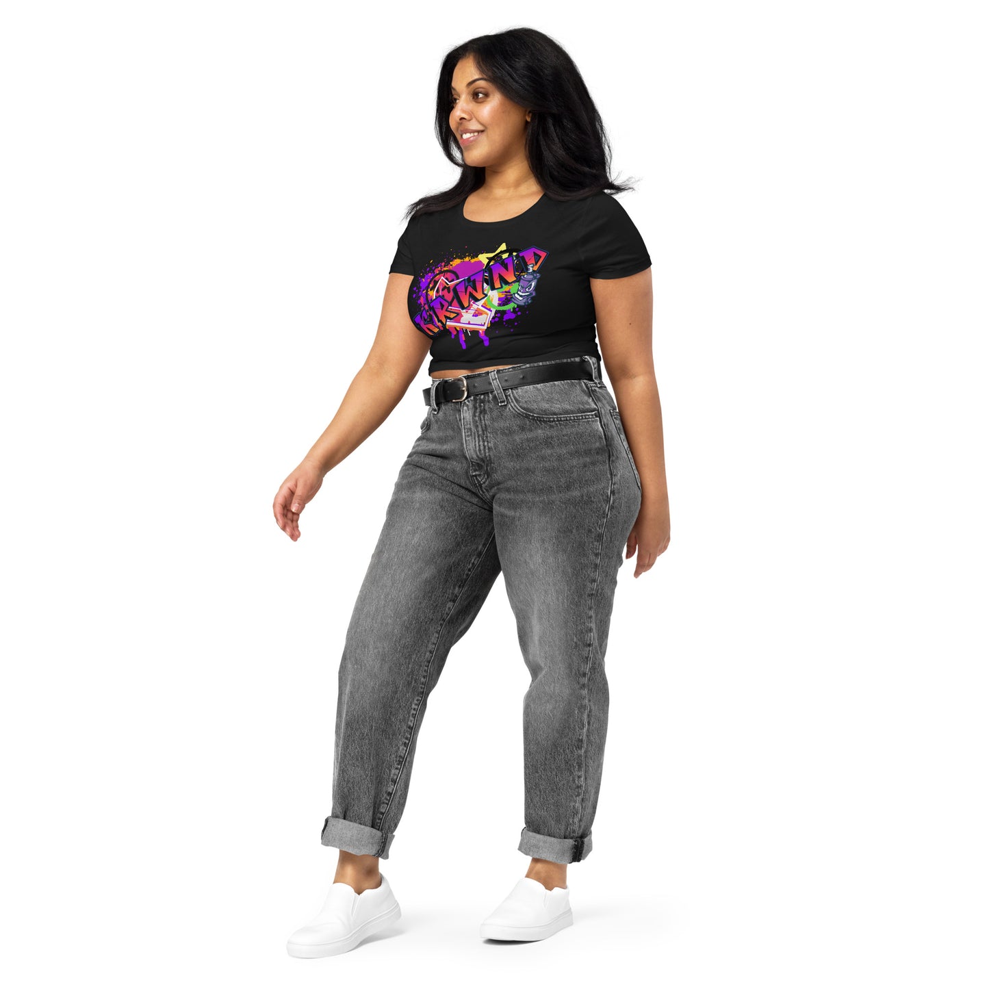 "Graffiti KRWND" Women’s Crop Tee