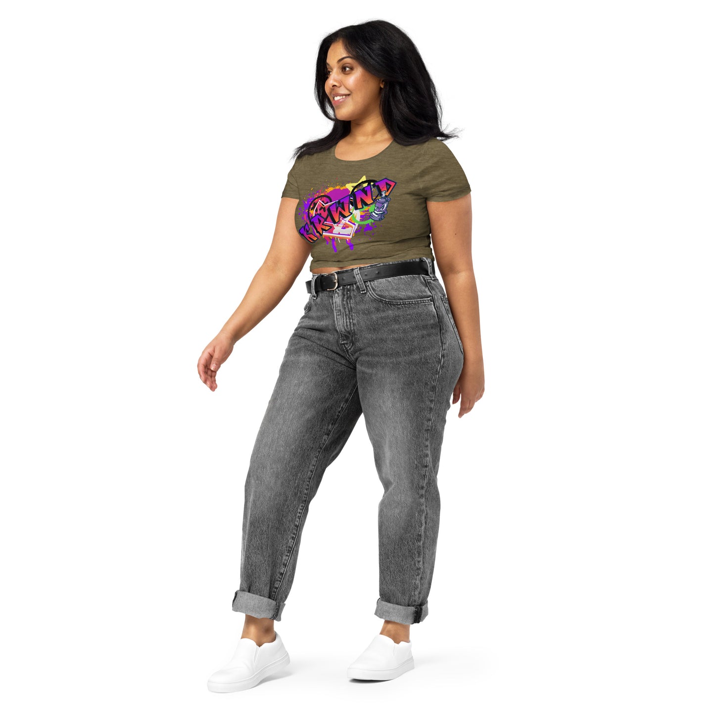 "Graffiti KRWND" Women’s Crop Tee