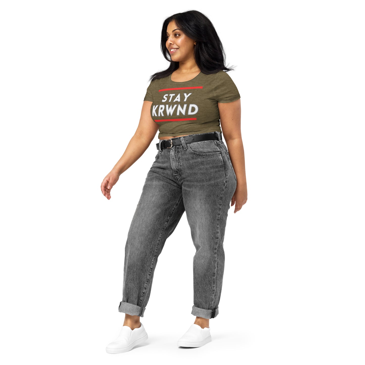 "Stay KRWND" Women’s Crop Tee