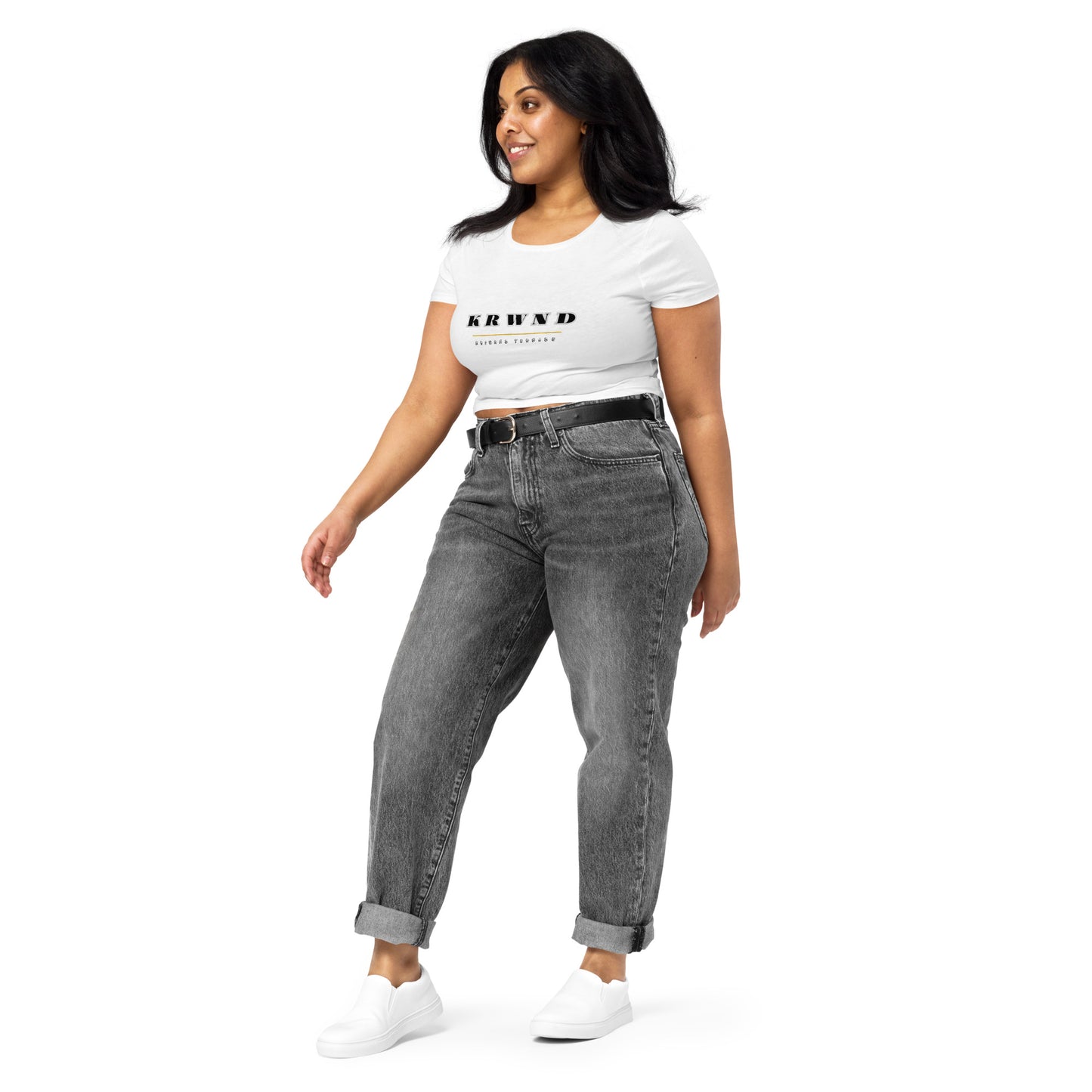 "Classic KRWND" Women’s Crop Tee