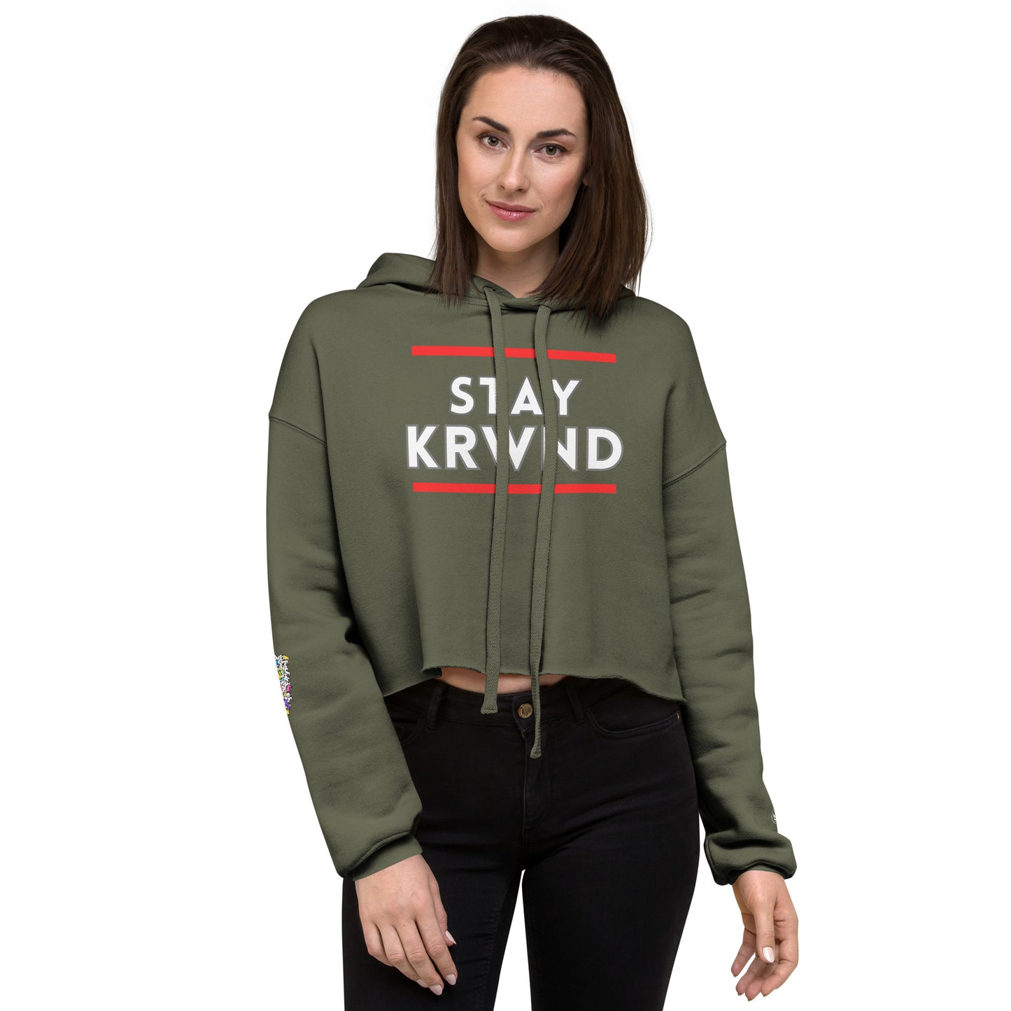 "Stay KRWND" Crop Hoodie