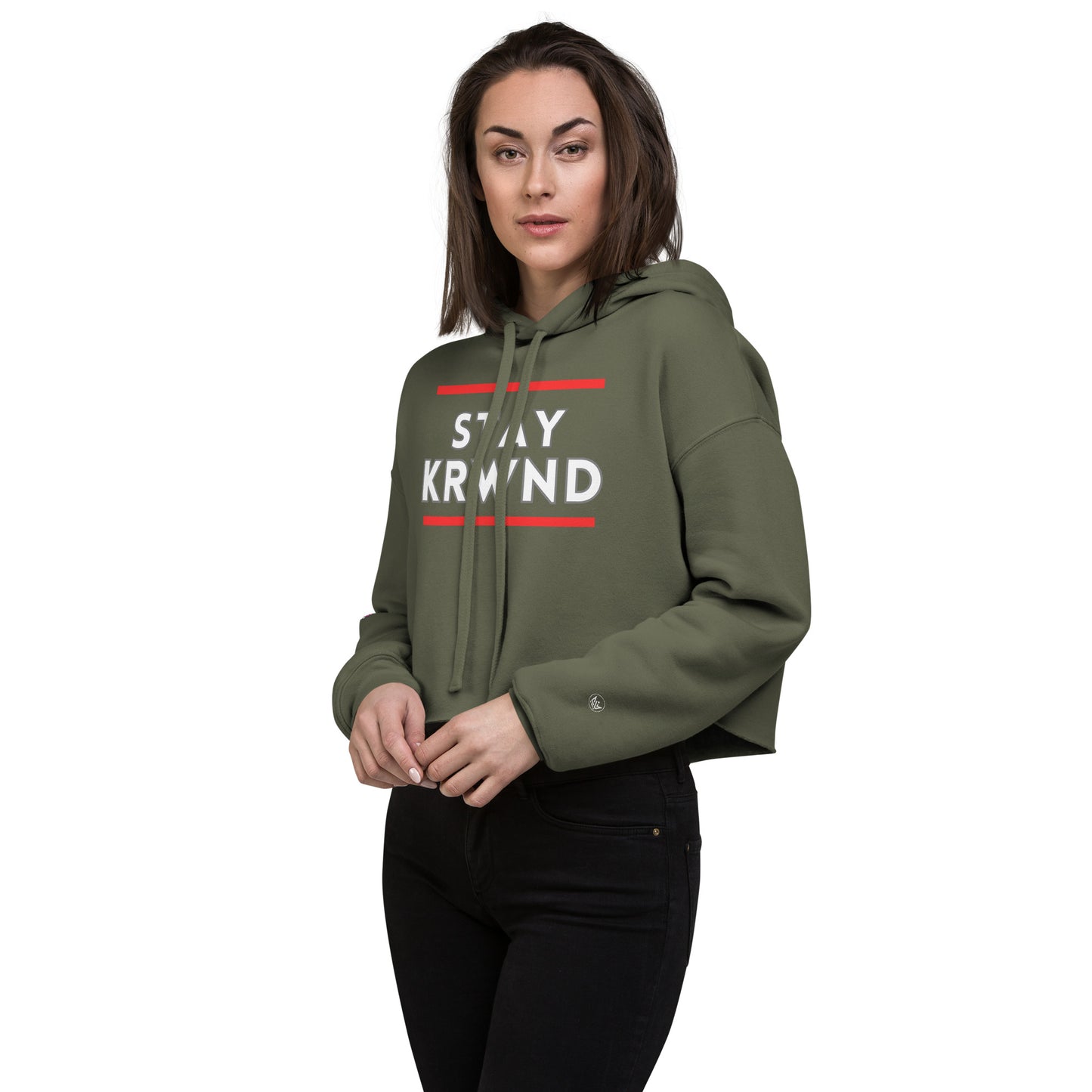 "Stay KRWND" Crop Hoodie