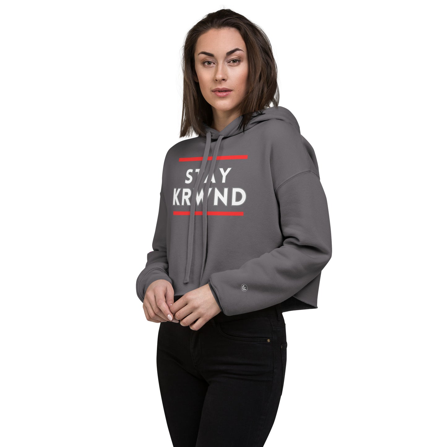 "Stay KRWND" Crop Hoodie