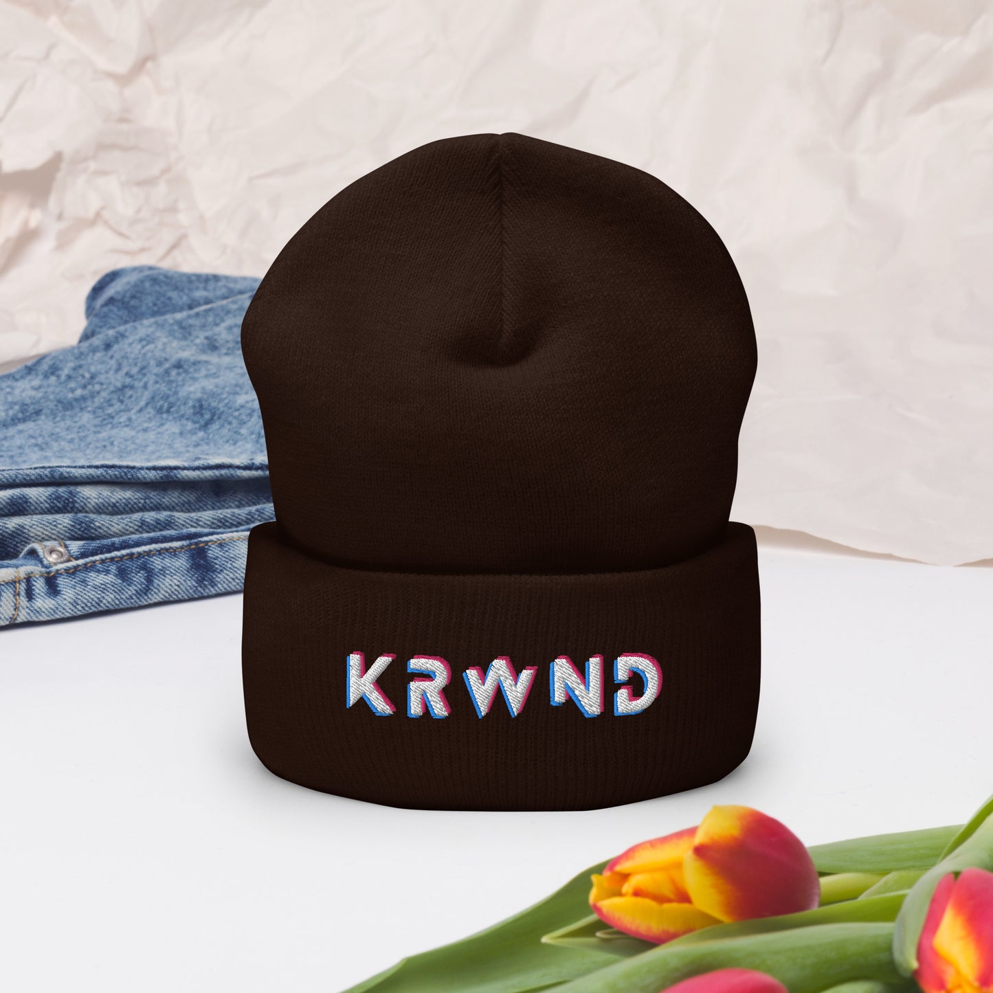 "KRWND" Cuffed Beanie