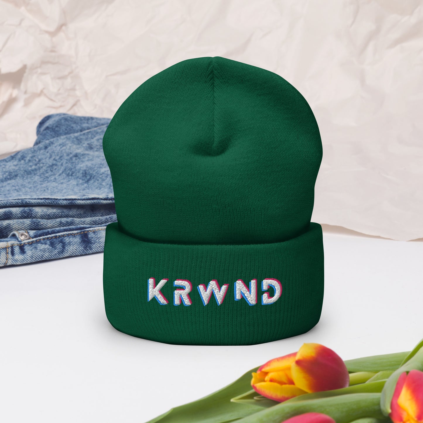 "KRWND" Cuffed Beanie