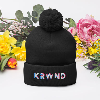 "KRWND" Pom-Pom Beanie