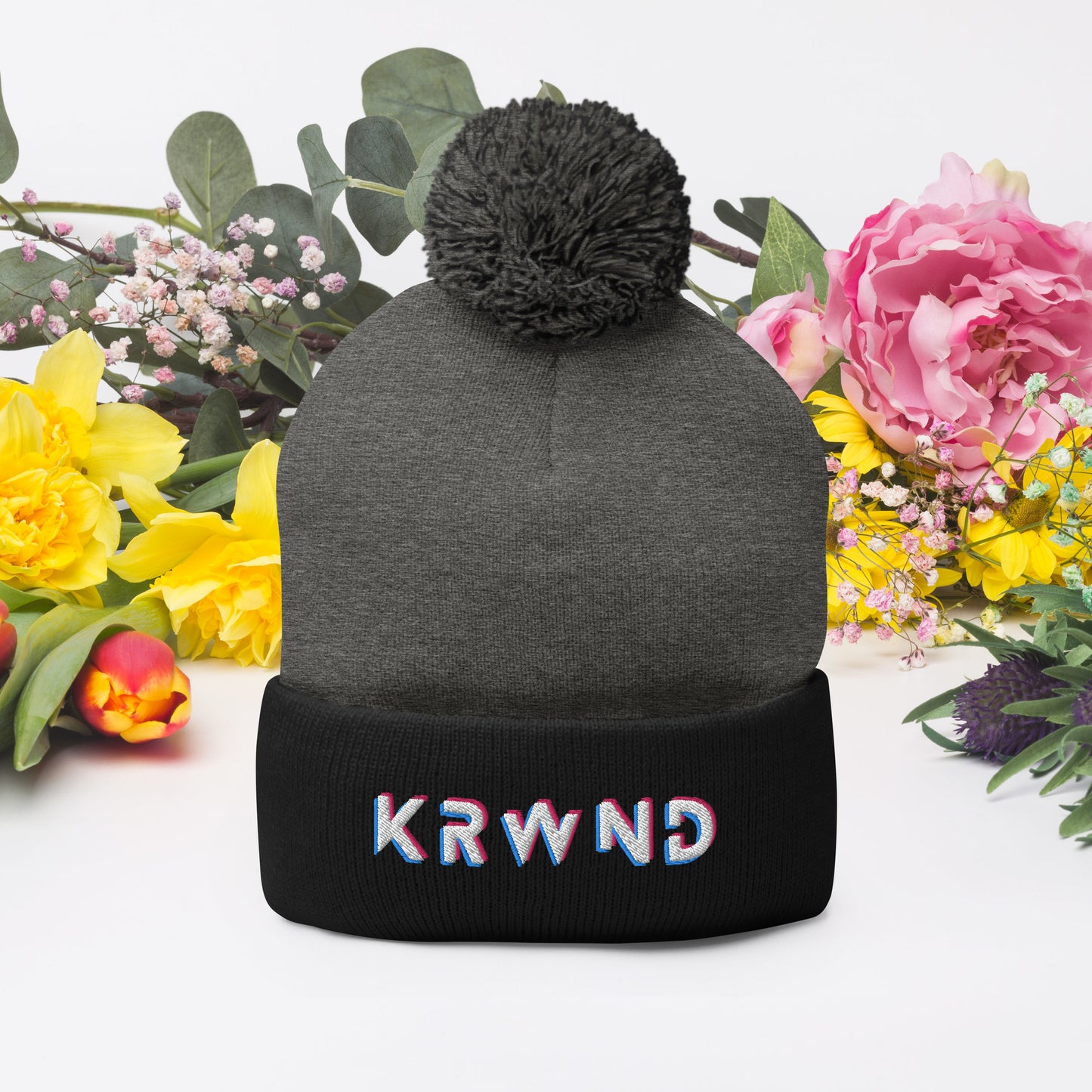 "KRWND" Pom-Pom Beanie