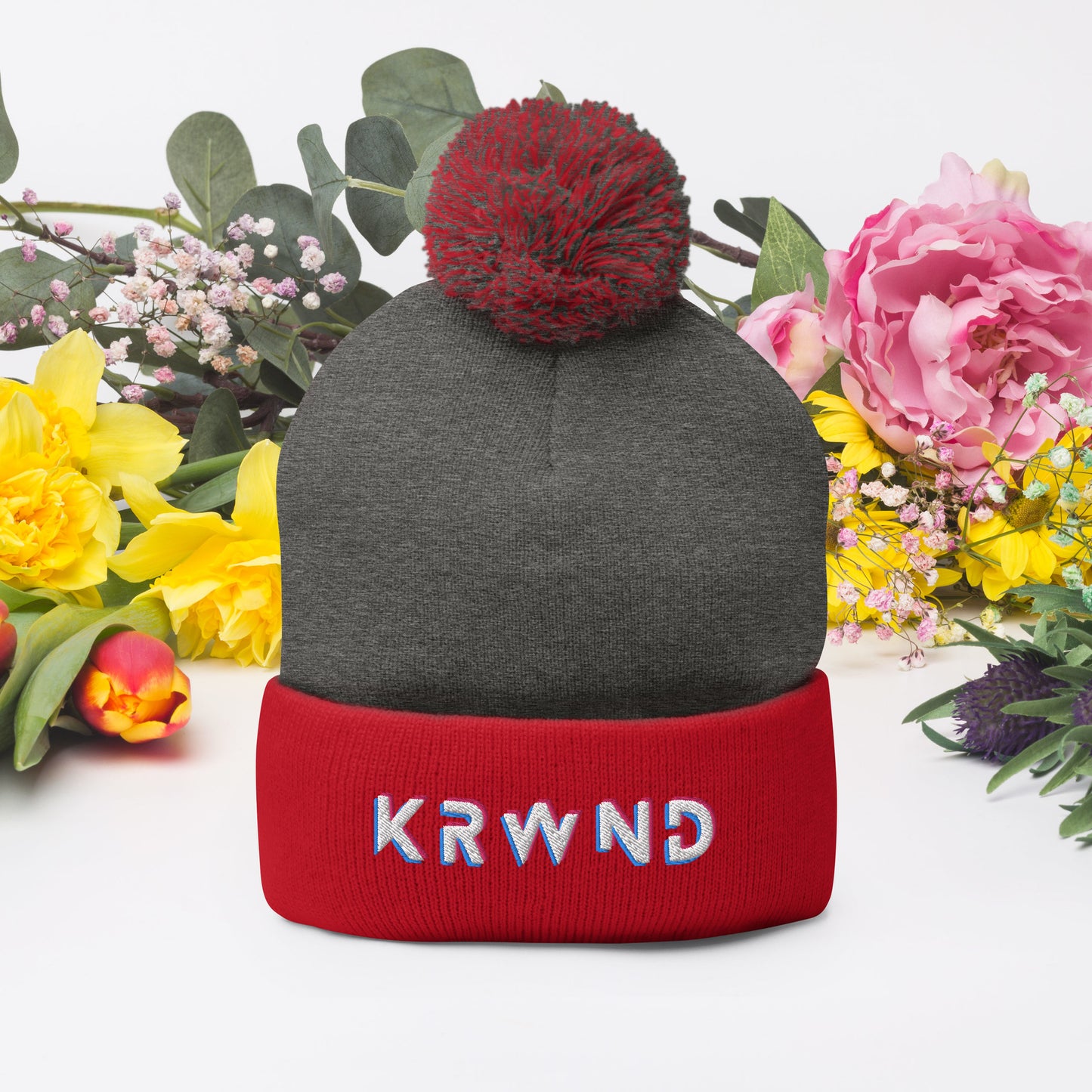 "KRWND" Pom-Pom Beanie