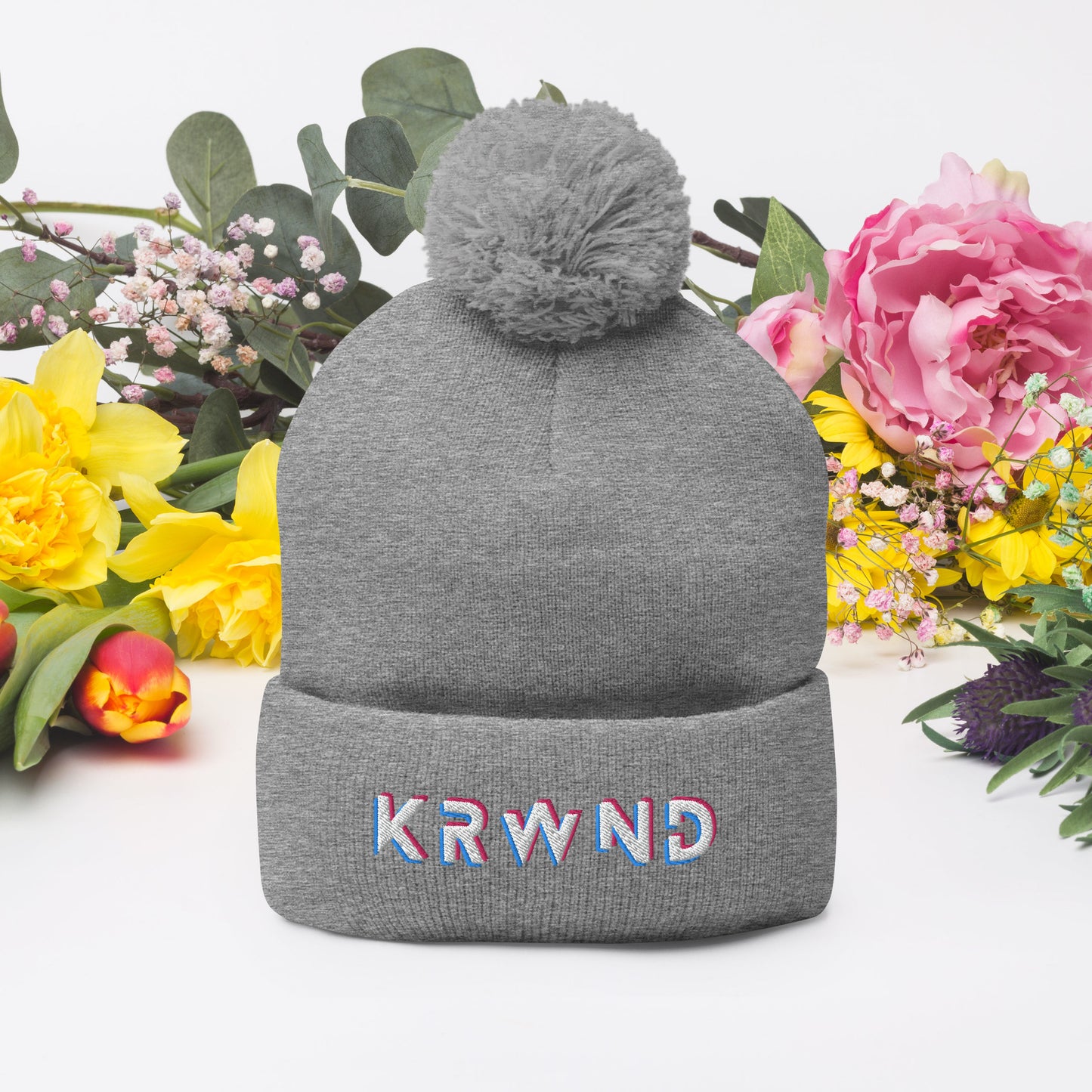 "KRWND" Pom-Pom Beanie