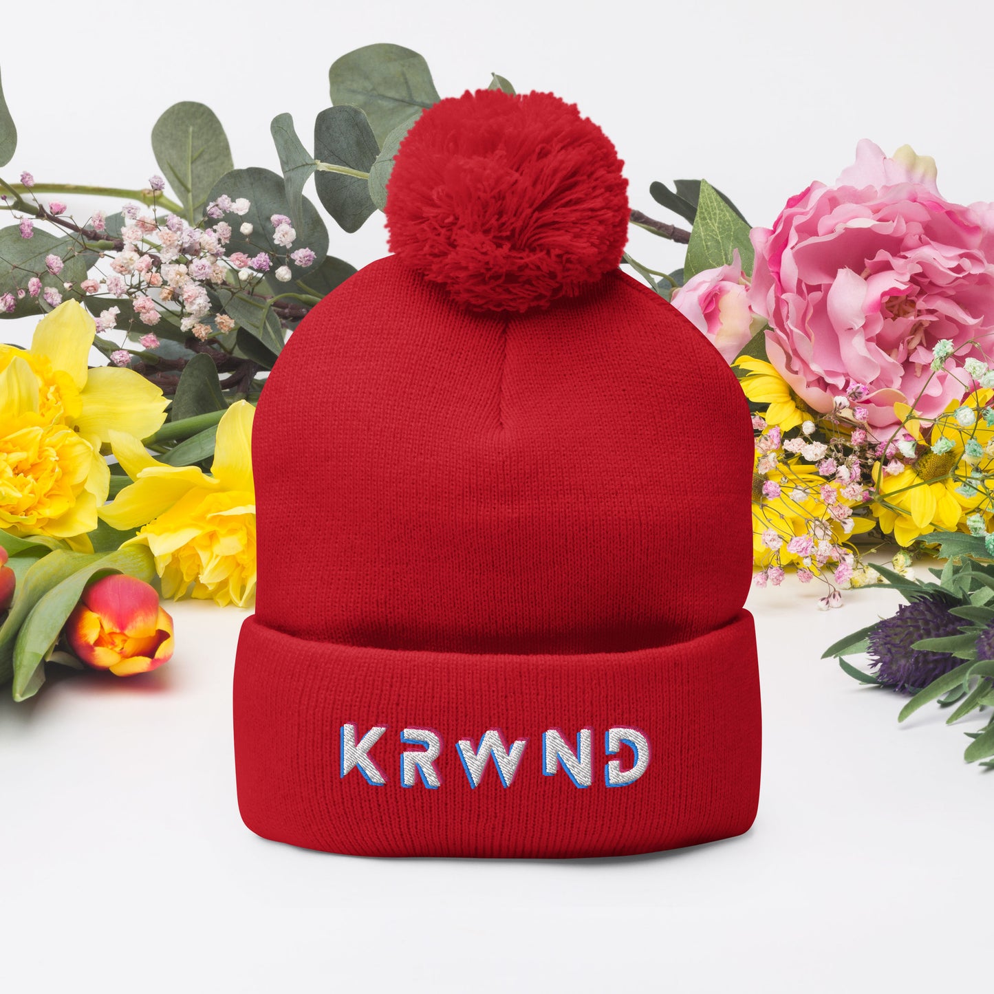 "KRWND" Pom-Pom Beanie