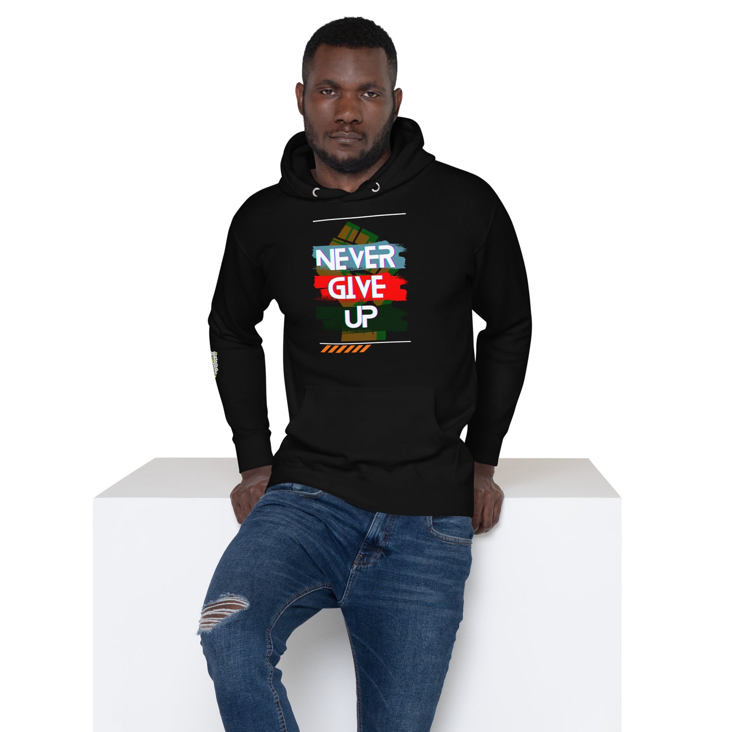 "Never Give Up" Men Hoodie