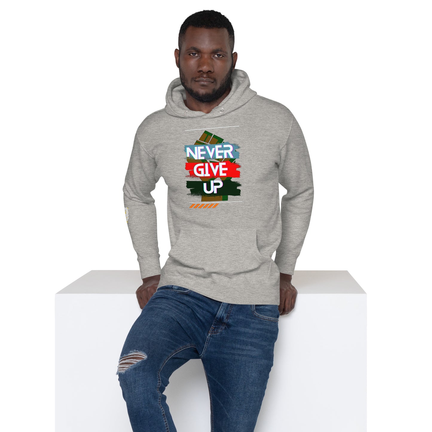 "Never Give Up" Men Hoodie