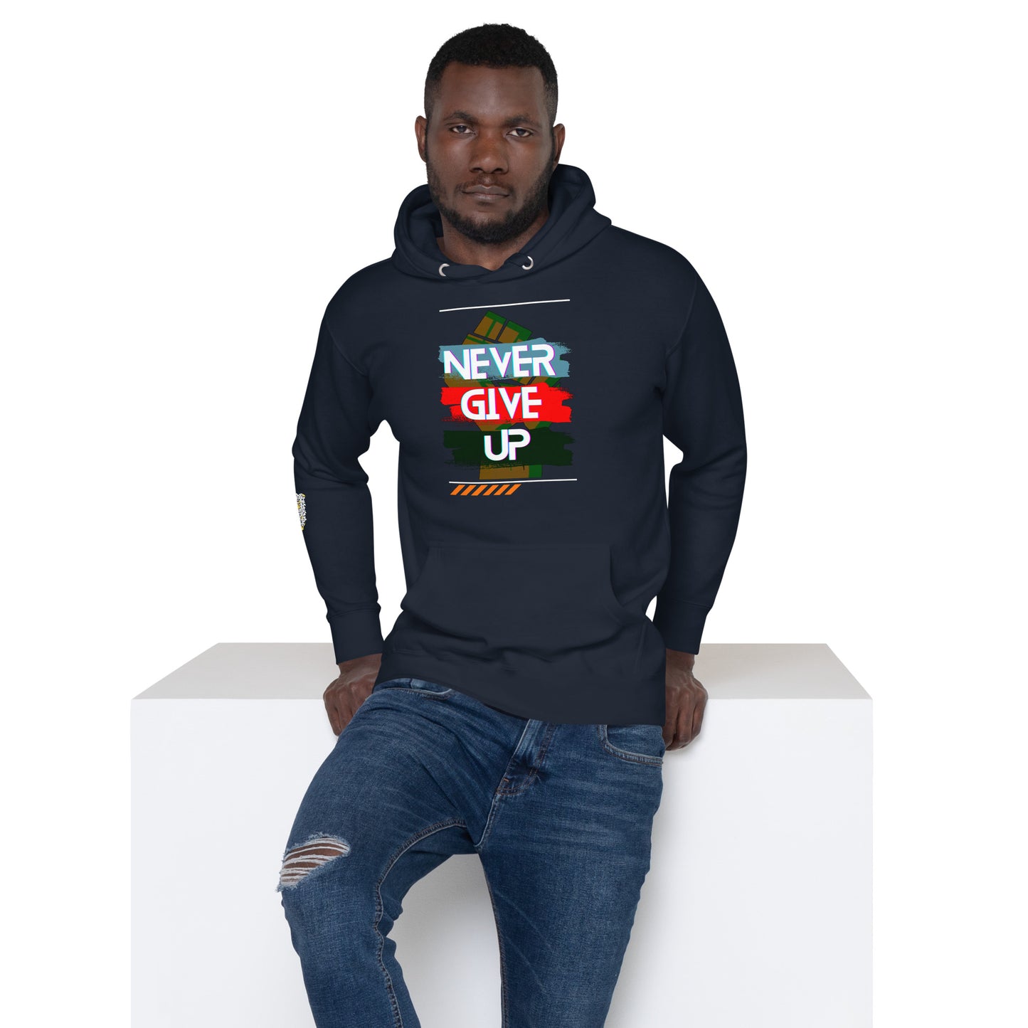 "Never Give Up" Men Hoodie