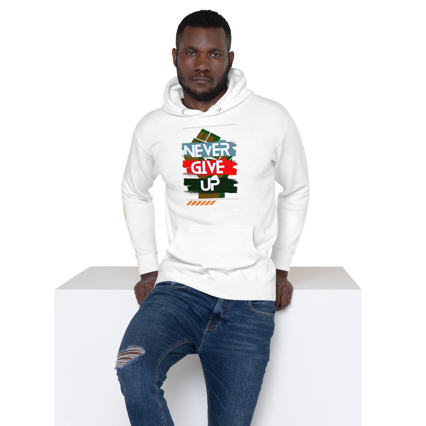 "Never Give Up" Men Hoodie