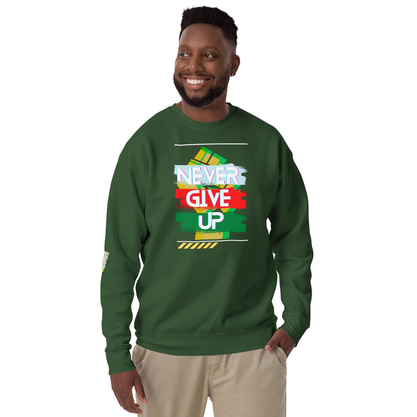 "Never Give Up" Men's Sweatshirt