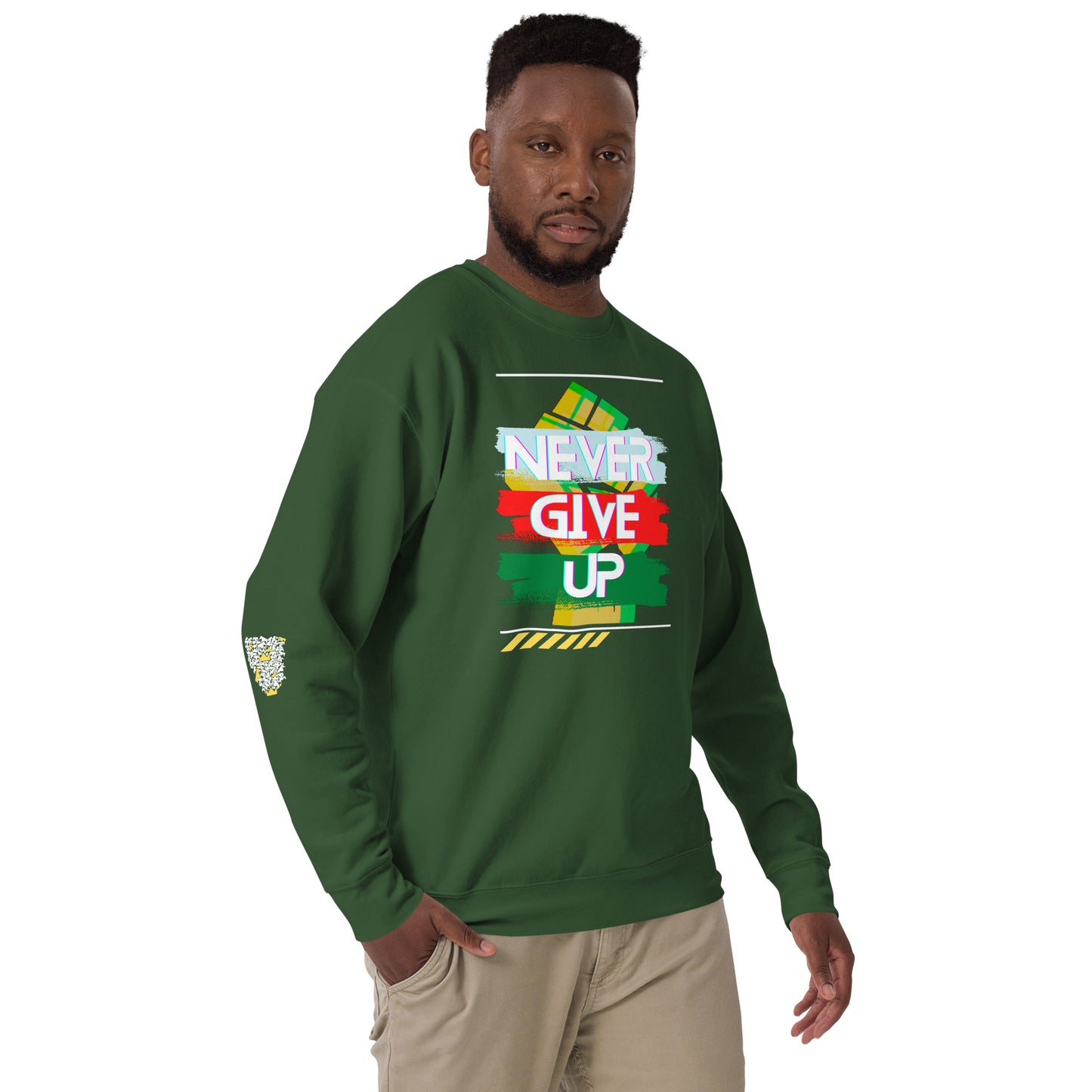 "Never Give Up" Men's Sweatshirt