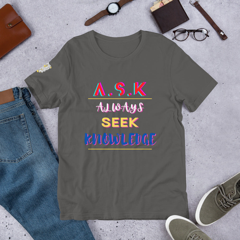 "ASK" Unisex t-shirt