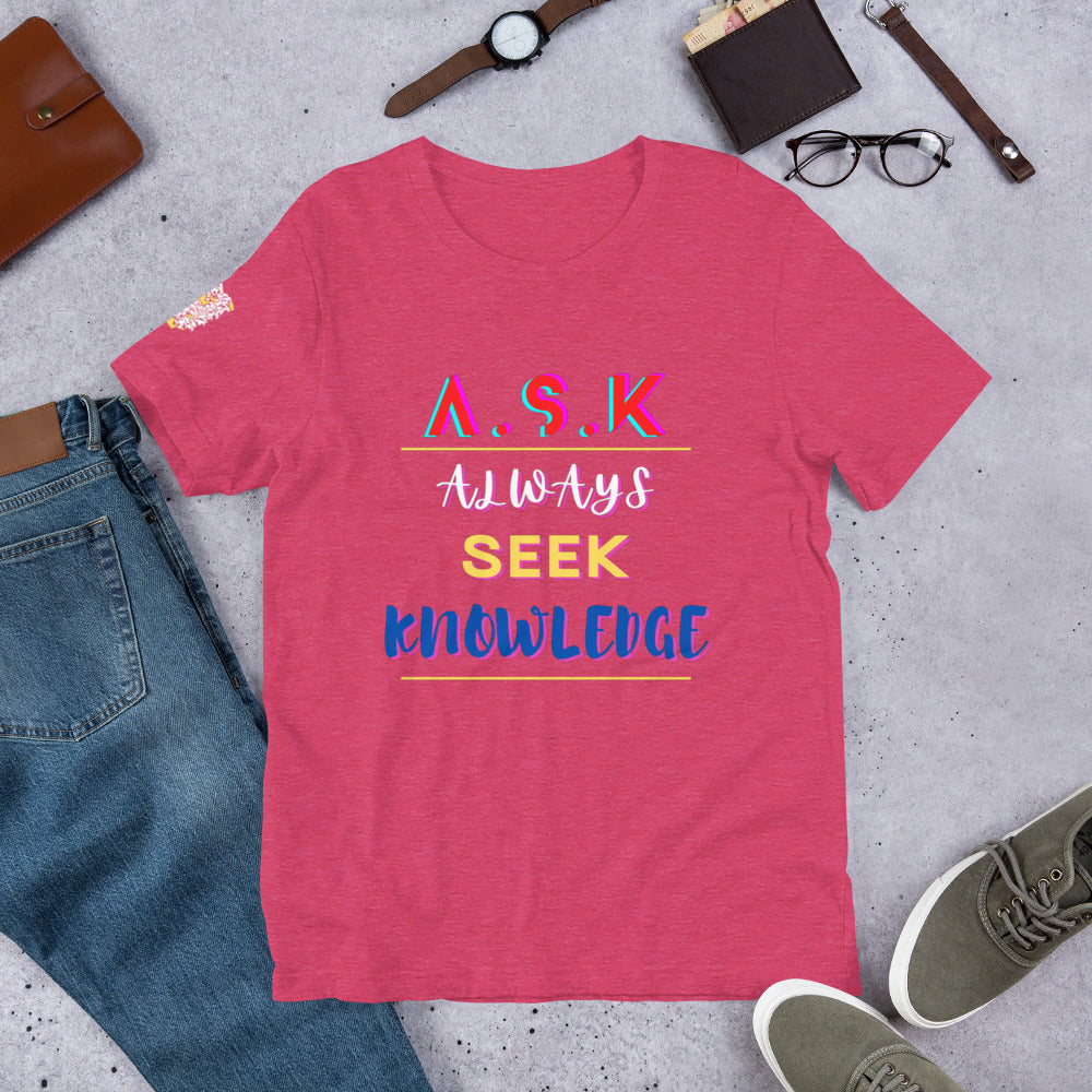 "ASK" Unisex t-shirt