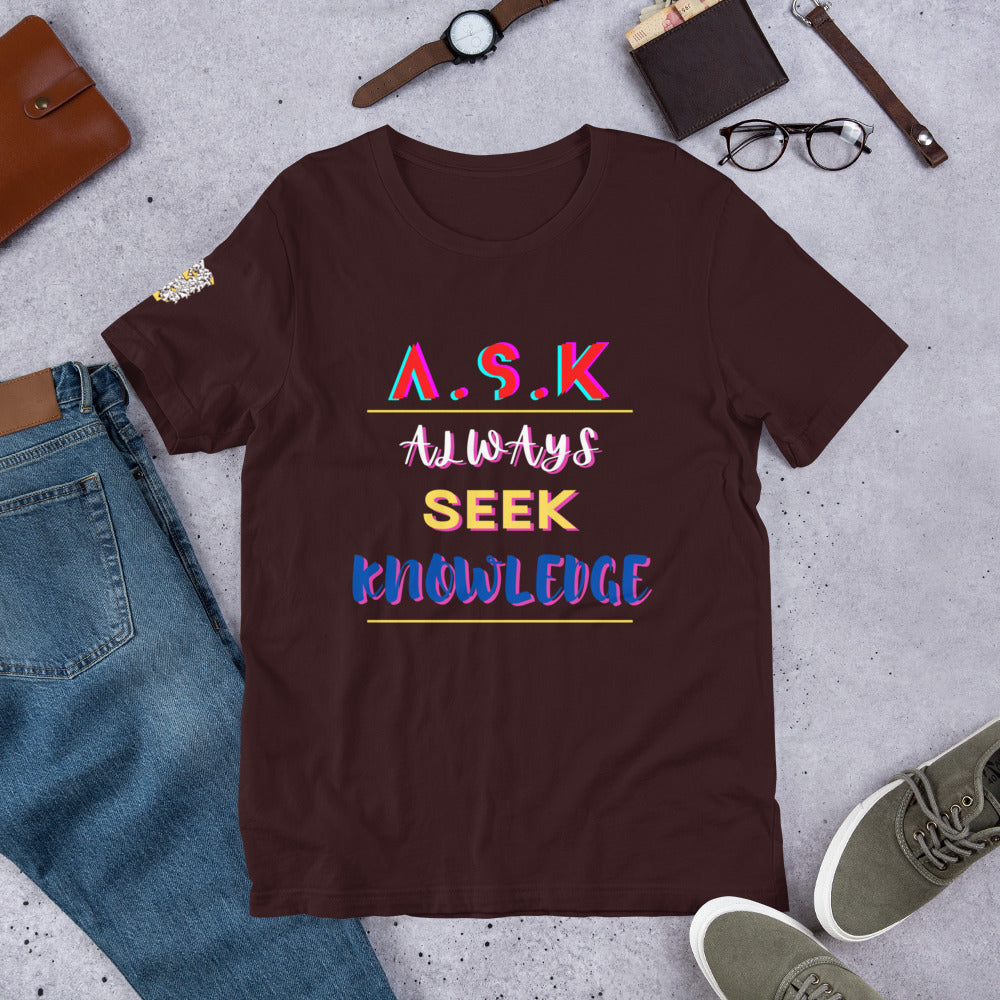 "ASK" Unisex t-shirt